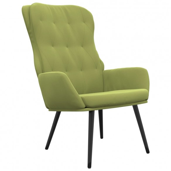 Chaise de relaxation Vert clair Velours