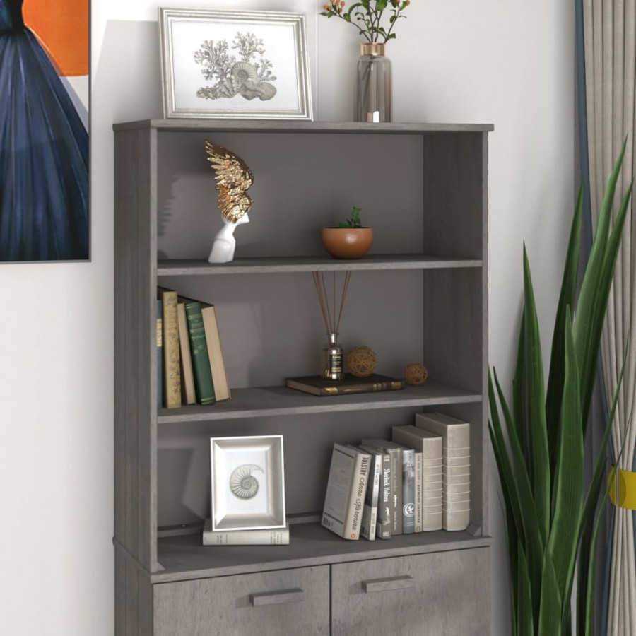 Dessus de buffet HAMAR Gris clair 85x35x100 cm Bois de pin