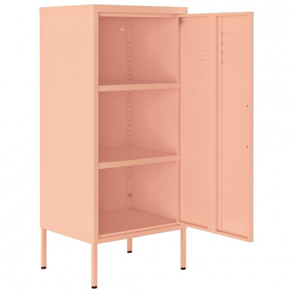 Armoire de rangement Rose 42,5x35x101,5 cm Acier