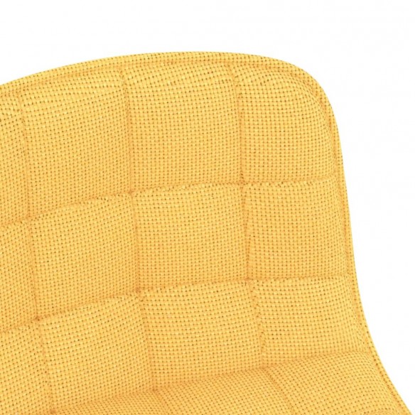 Chaises pivotantes à manger lot de 2 jaune tissu