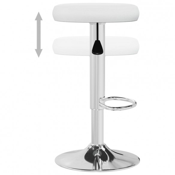 Tabourets de bar 2 pcs Blanc Similicuir