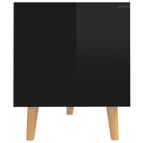 Meuble TV noir brillant 90x40x48,5 cm bois d'ingénierie