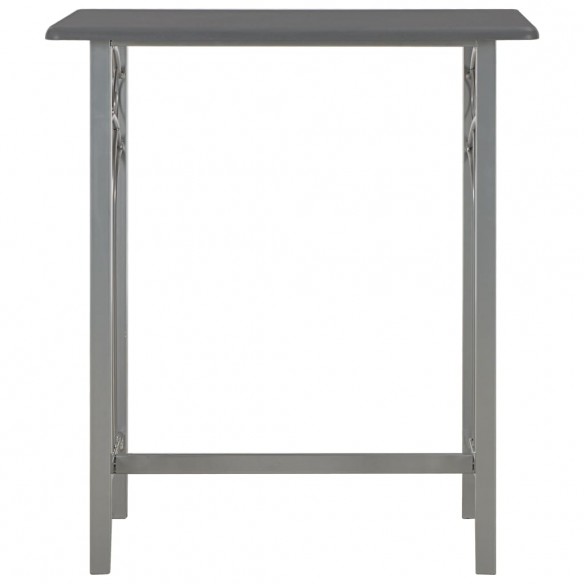 Ensemble de bar 3 pcs Bois et acier Anthracite