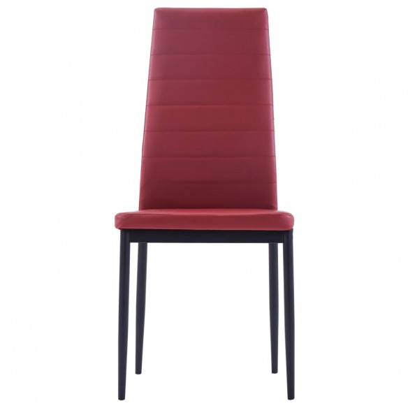 Mobilier de salle à manger 7 pcs Rouge bordeaux