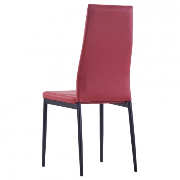 Mobilier de salle à manger 7 pcs Rouge bordeaux