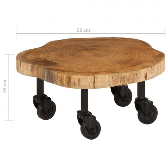 Table basse Bois d'acacia massif 60 x 55 x 25 cm