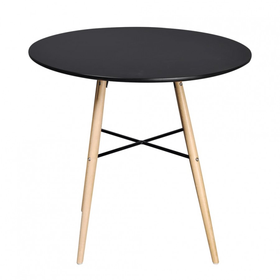 Table de salle à manger ronde MDF Noir