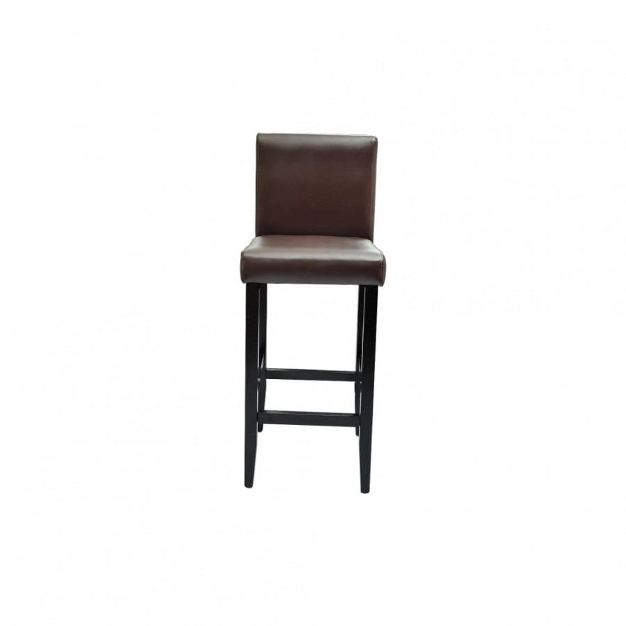 Tabourets de bar lot de 4 marron foncé similicuir