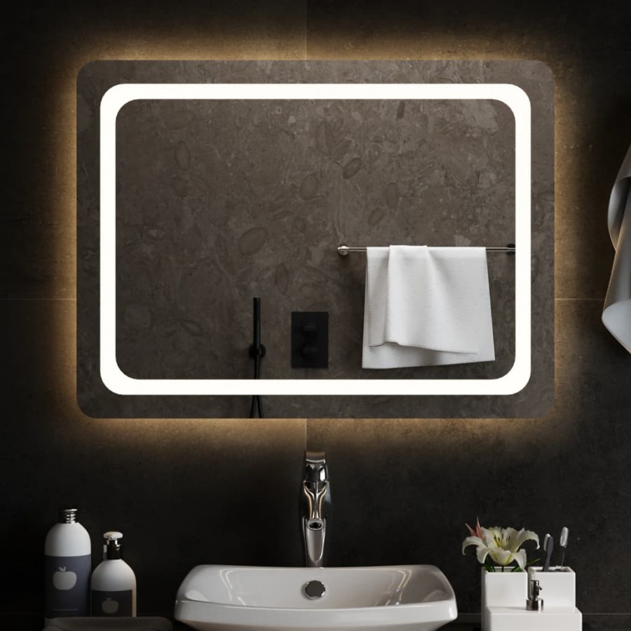 Miroir de salle de bain à LED 80x60 cm
