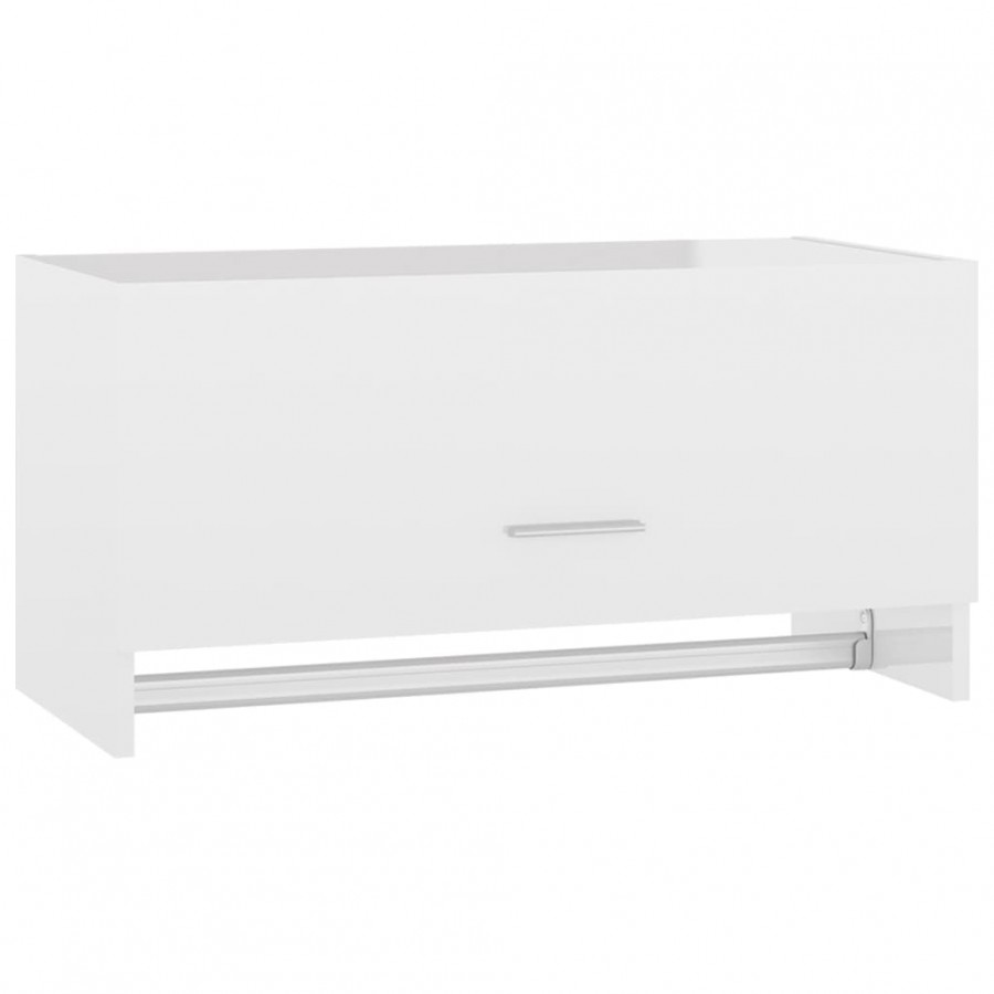 Garde-robe Blanc brillant 70x32,5x35 cm Aggloméré