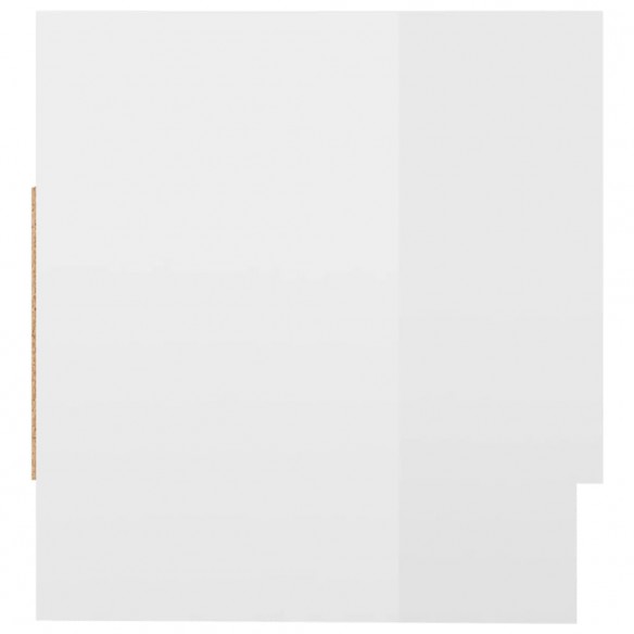 Garde-robe Blanc brillant 70x32,5x35 cm Aggloméré