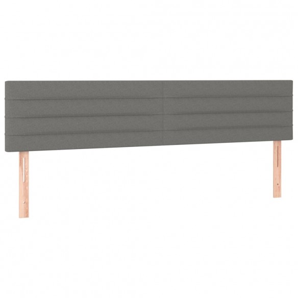 Cadre de lit et matelas et LED Gris foncé 160x200 cm