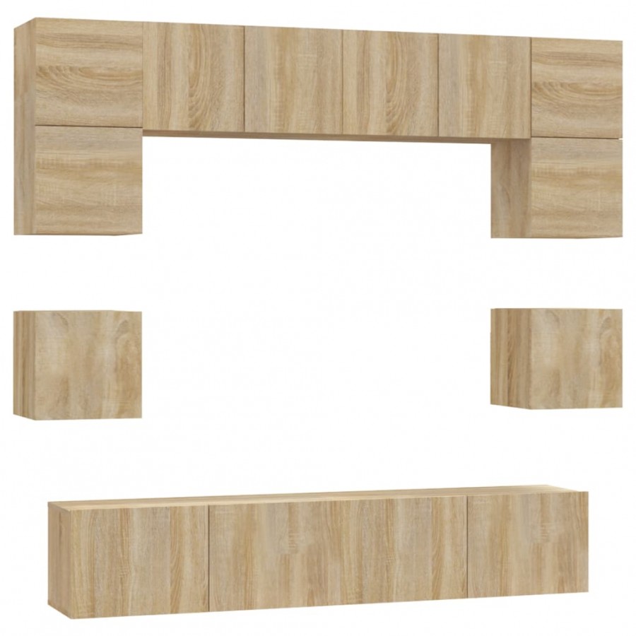 Ensemble de meubles TV 8 pcs Chêne sonoma  Ensemble de meubles TV 8 pcs Chêne sonoma