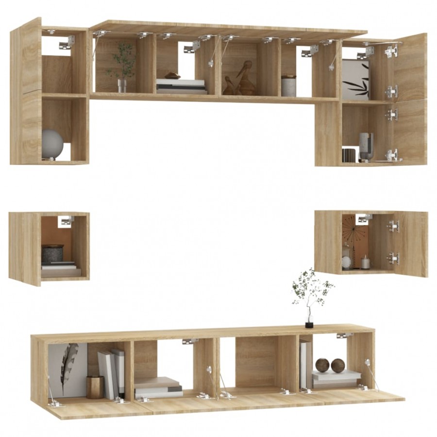 Ensemble de meubles TV 8 pcs Chêne sonoma  Ensemble de meubles TV 8 pcs Chêne sonoma