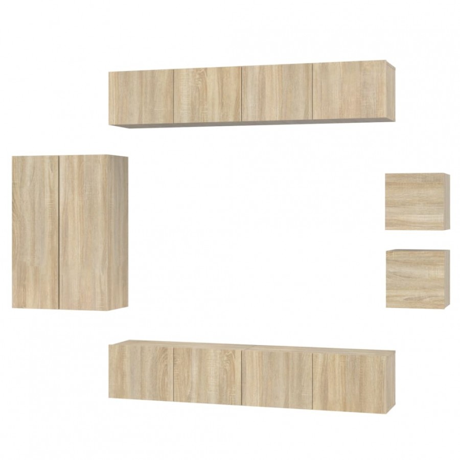 Ensemble de meubles TV 8 pcs Chêne sonoma  Ensemble de meubles TV 8 pcs Chêne sonoma