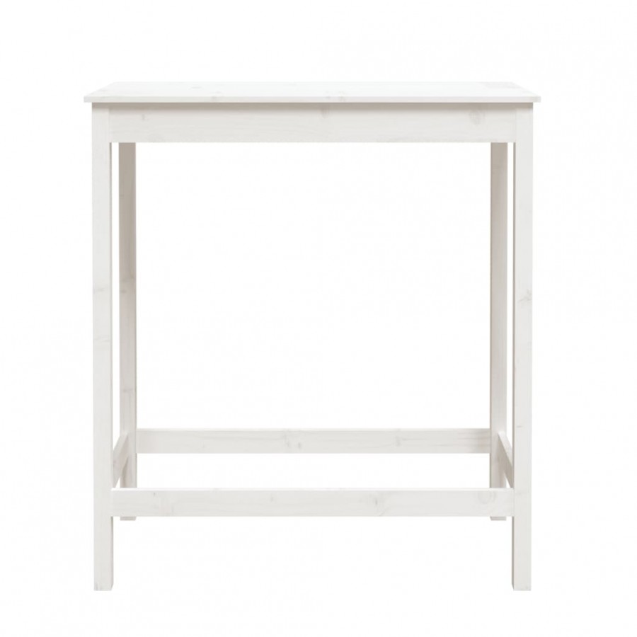 Table de bar blanc 100x50x110 cm bois massif de pin Table de bar blanc 100x50x110 cm bois massif de pin