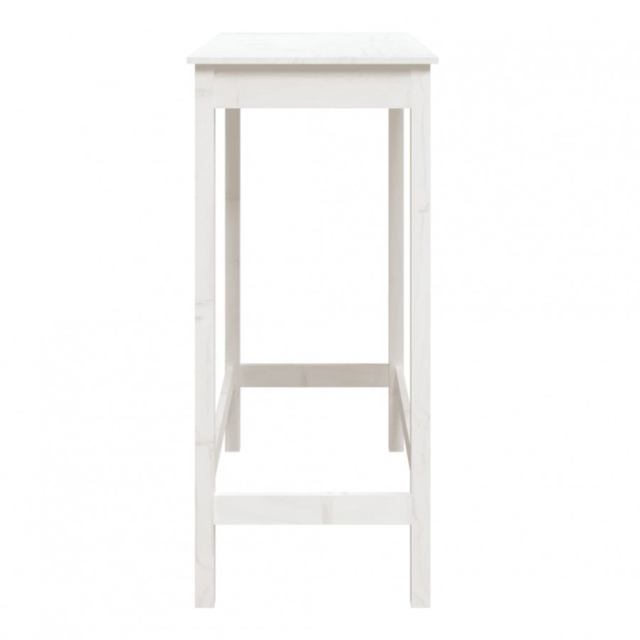Table de bar blanc 100x50x110 cm bois massif de pin Table de bar blanc 100x50x110 cm bois massif de pin