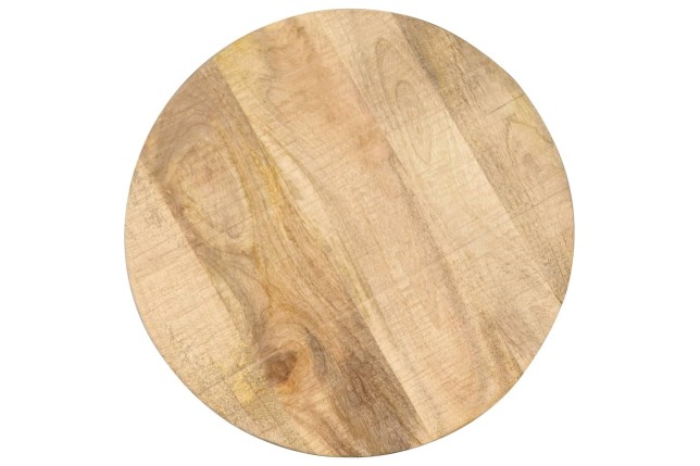 Table d'appoint 45x (45-62) cm Bois de manguier massif et fonte