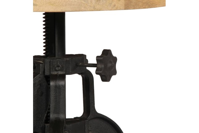 Table d'appoint 45x (45-62) cm Bois de manguier massif et fonte