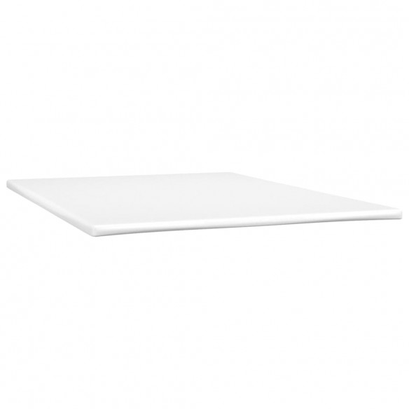 Cadre de lit avec matelas Blanc 140x190cm Similicuir