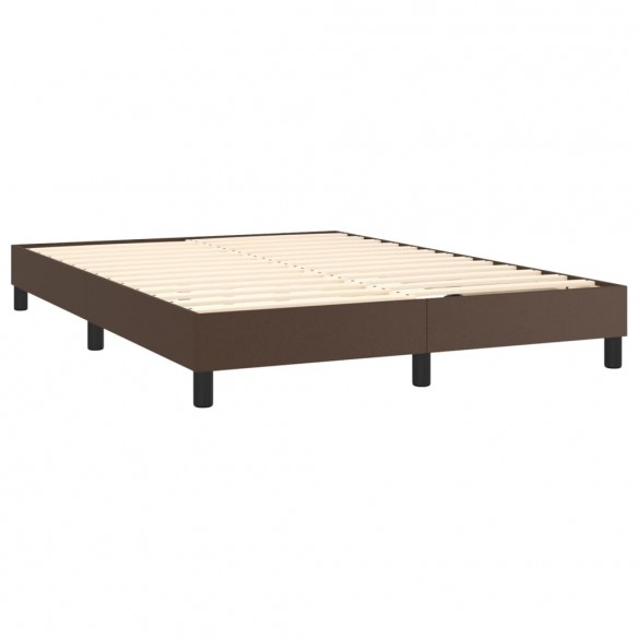 Cadre de lit avec matelas Marron 140x190 cm