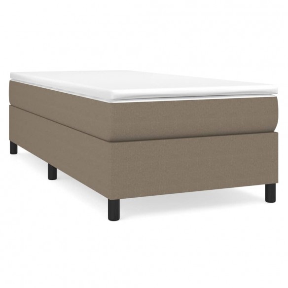 Cadre de lit avec matelas Taupe 80x200 cm Tissu