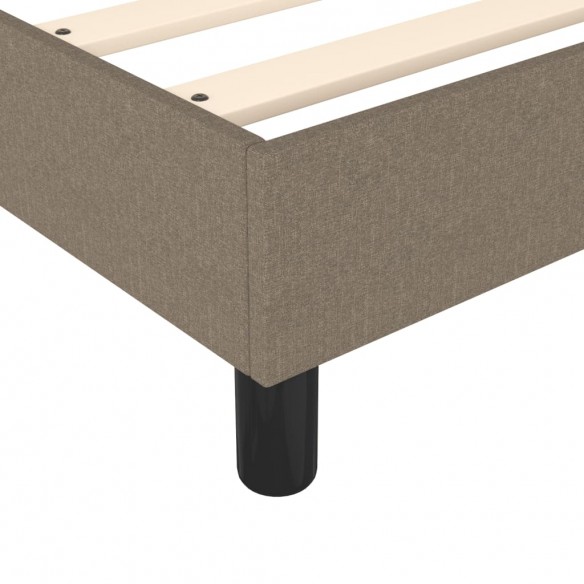 Cadre de lit avec matelas Taupe 80x200 cm Tissu