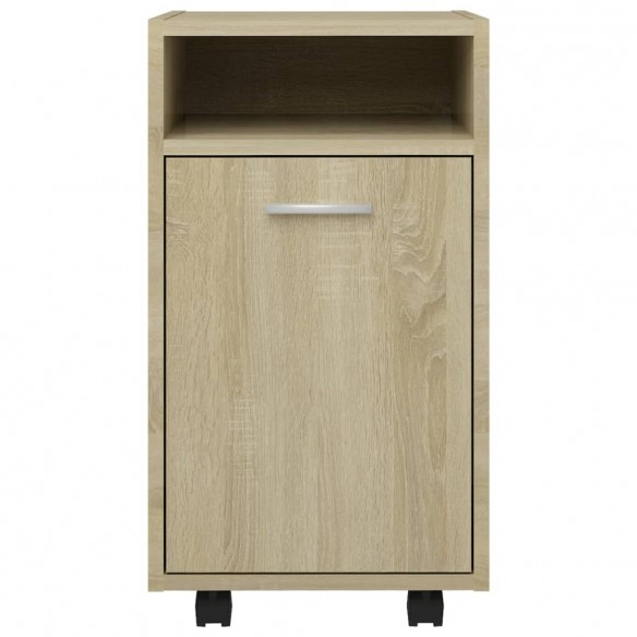 Armoire latérale avec roues Chêne Sonoma 33x38x60 cm Aggloméré