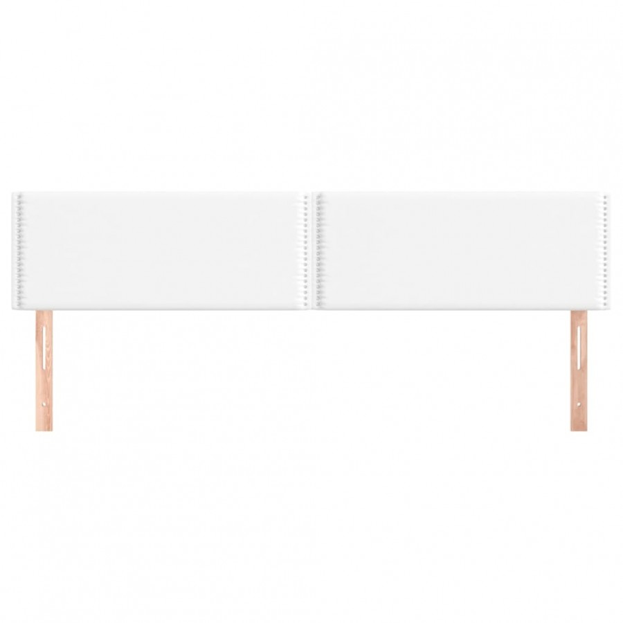 Têtes de lit 2 pcs Blanc 90x5x78/88 cm Similicuir Têtes de lit 2 pcs Blanc 90x5x78/88 cm Similicuir