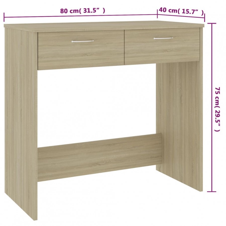 Bureau Chêne Sonoma 80x40x75 cm Aggloméré Bureau Chêne Sonoma 80x40x75 cm Aggloméré