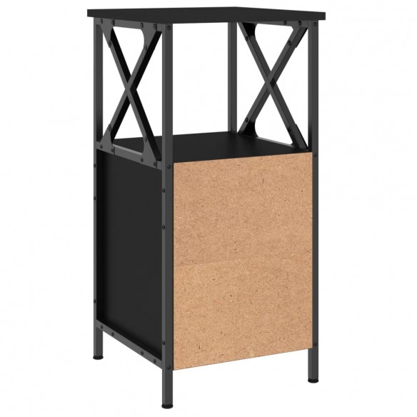 Table de chevet noir 34x35,5x70 cm bois d’ingénierie