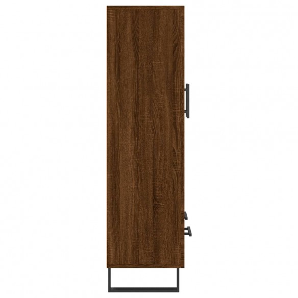 Buffet haut chêne marron 69,5x31x115 cm bois d'ingénierie