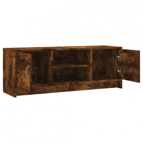 Meuble TV chêne fumé 102x30x37,5 cm bois d'ingénierie