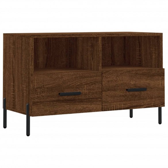 Meuble TV Chêne marron 80x36x50 cm Bois d'ingénierie