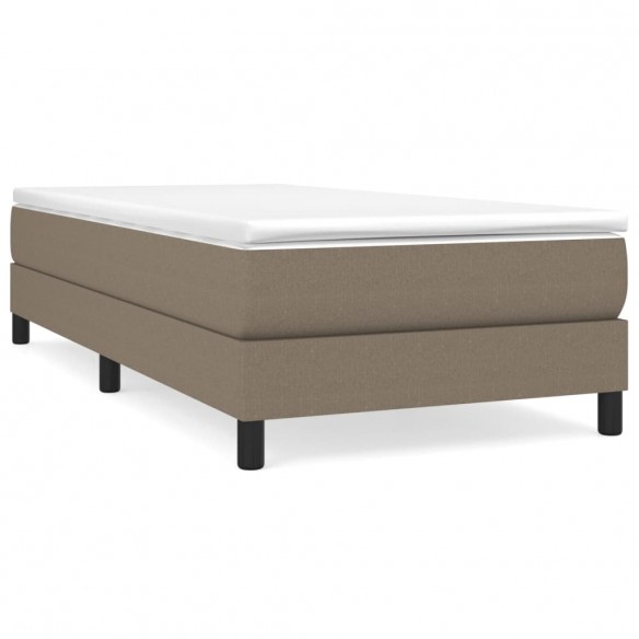 Cadre de lit avec matelas Taupe 90x190 cm Tissu