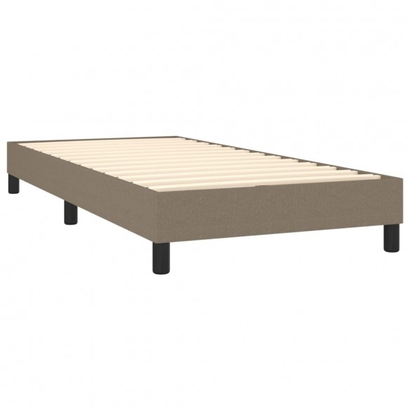 Cadre de lit avec matelas Taupe 90x190 cm Tissu