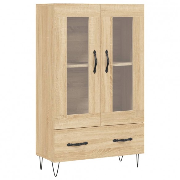 Buffet haut chêne sonoma 69,5x31x115 cm bois d'ingénierie