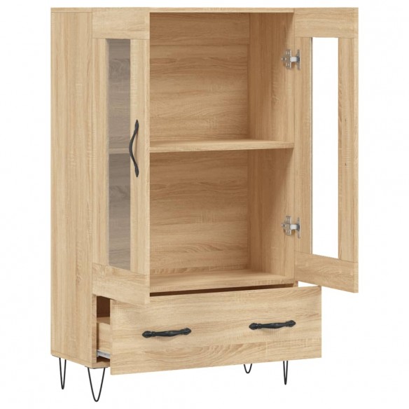 Buffet haut chêne sonoma 69,5x31x115 cm bois d'ingénierie