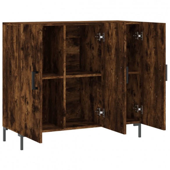 Buffet chêne fumé 90x34x80 cm bois d'ingénierie