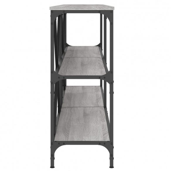 Table console sonoma gris 180x30x75 cm bois d'ingénierie et fer