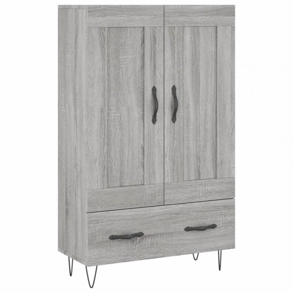 Buffet haut sonoma gris 69,5x31x115 cm bois d'ingénierie