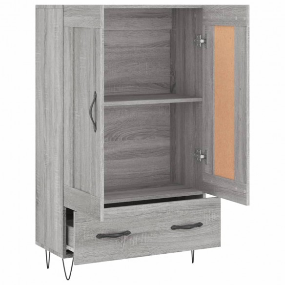 Buffet haut sonoma gris 69,5x31x115 cm bois d'ingénierie