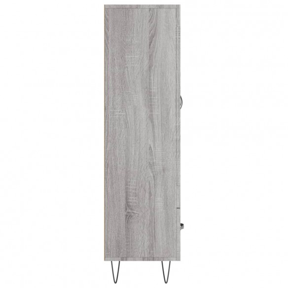 Buffet haut sonoma gris 69,5x31x115 cm bois d'ingénierie