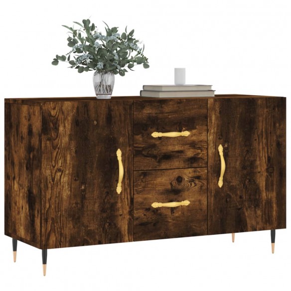 Buffet chêne fumé 100x36x60 cm bois d'ingénierie