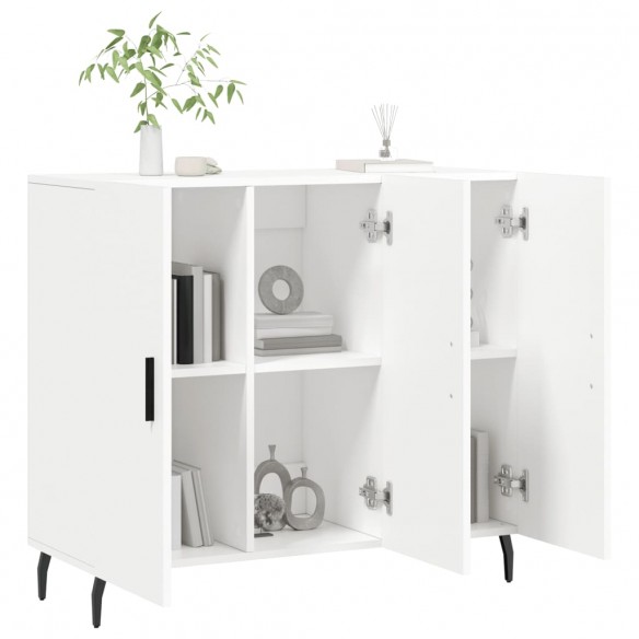 Buffet blanc 90x34x80 cm bois d'ingénierie