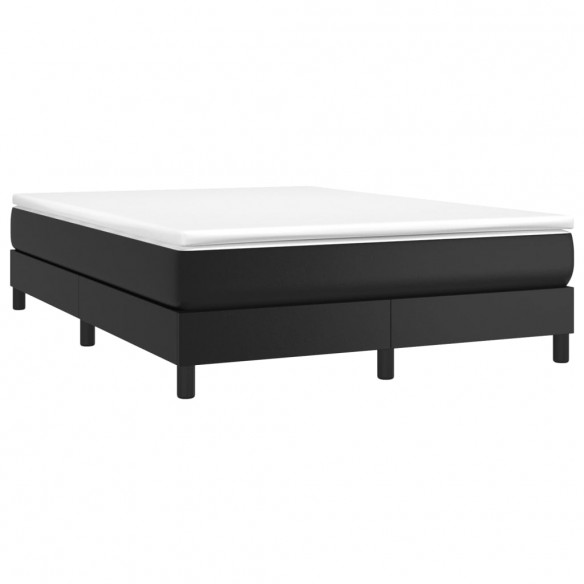 Cadre de lit avec matelas Noir 140x200 cm Similicuir