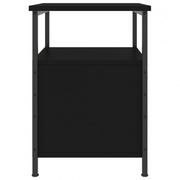 Table de chevet noir 34x35,5x50 cm bois d’ingénierie