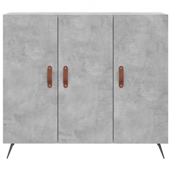 Buffet gris béton 90x34x80 cm bois d'ingénierie