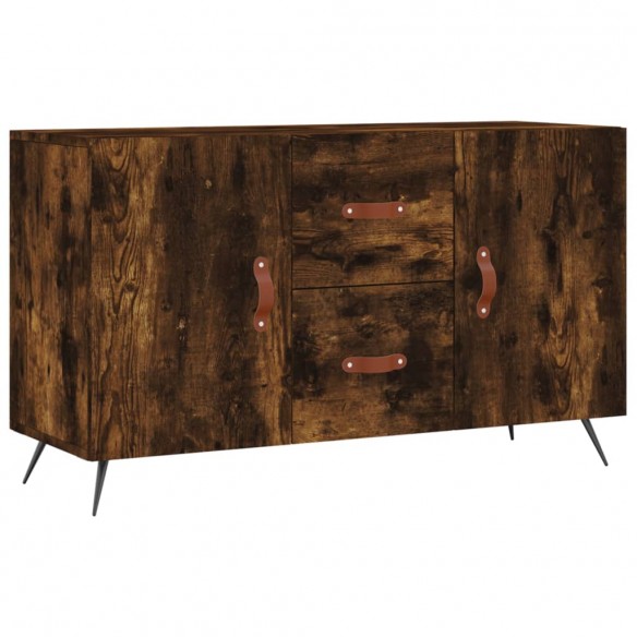 Buffet chêne fumé 100x36x60 cm bois d'ingénierie