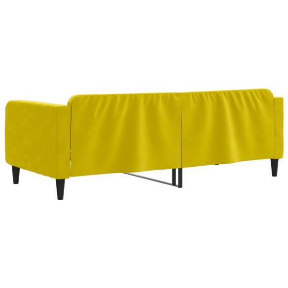 Lit de repos jaune 90x200 cm velours